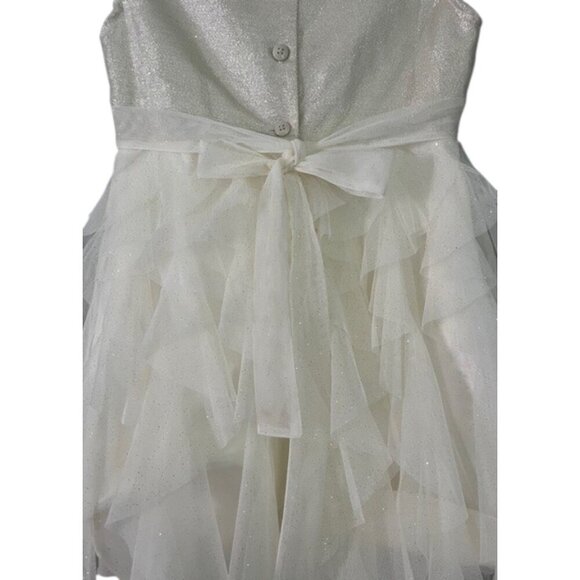 Jona Michelle Girls Special Occasion Dress Ivory Golden Sequin Floral Sz 7 NWOT - Picture 12 of 12